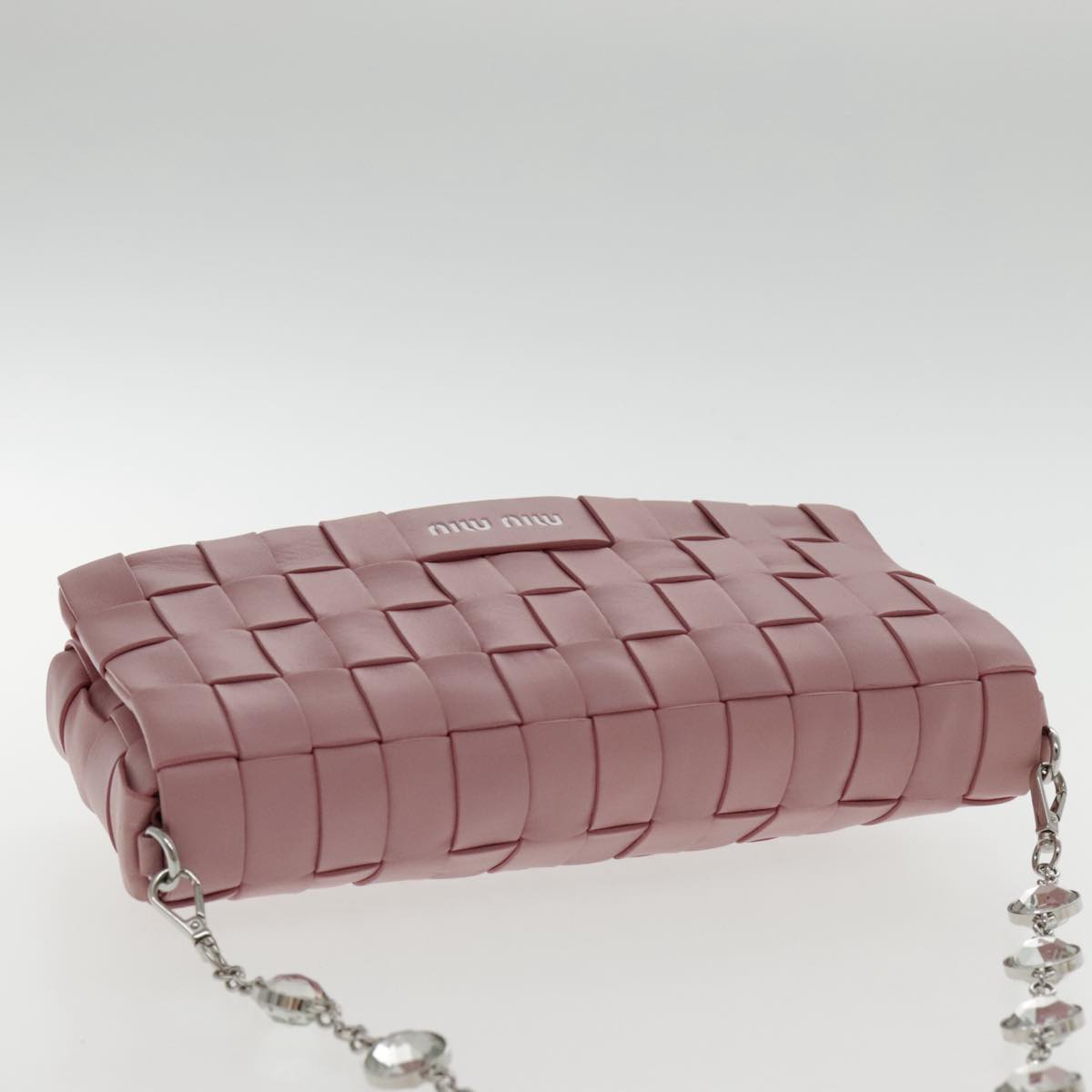 Miu Miu Kira, Pink, Leather, shoulder