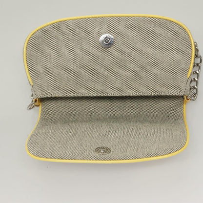 Chanel Camellia, Grey, Canvas, clutch