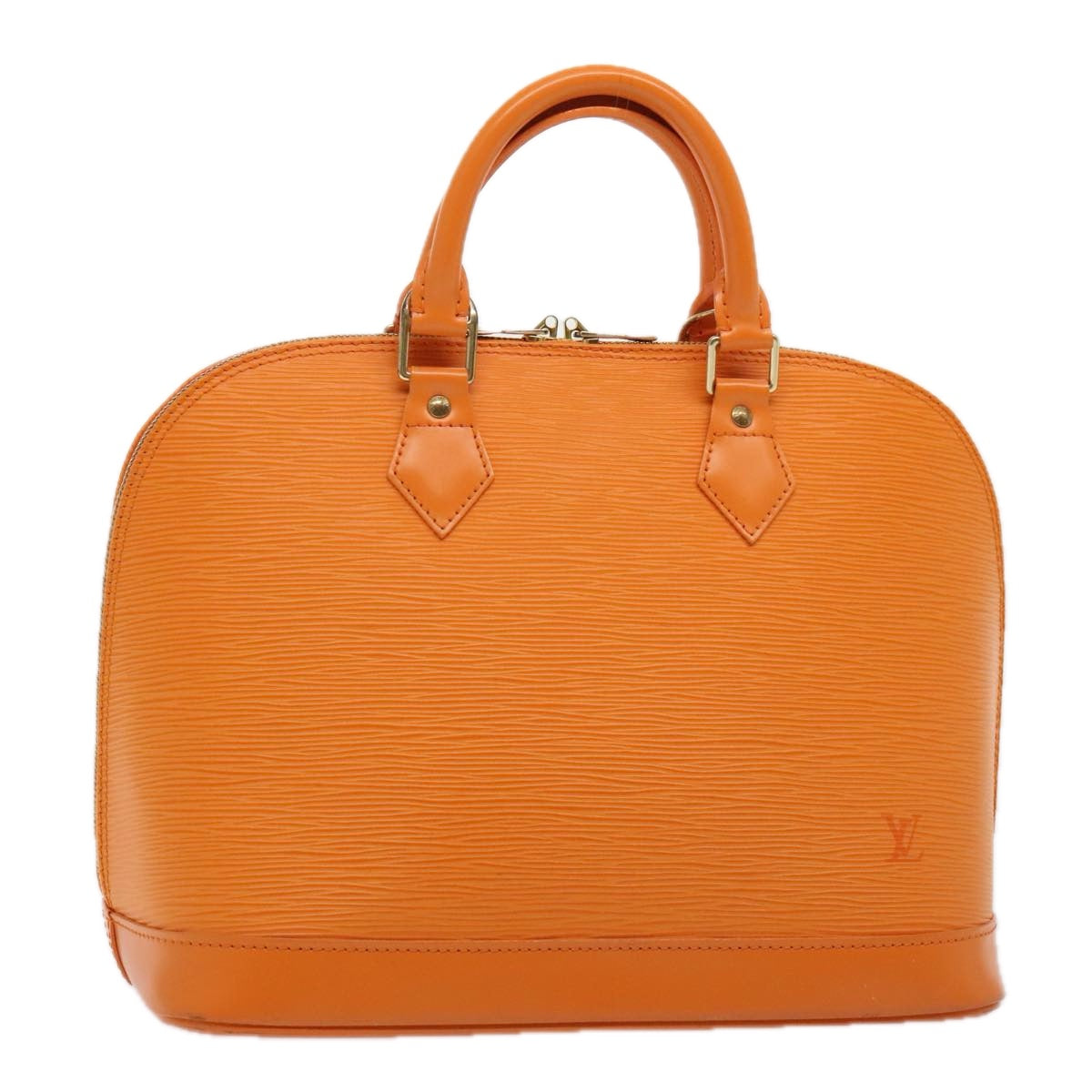 Louis Vuitton Alma, Orange, Leather, handbag