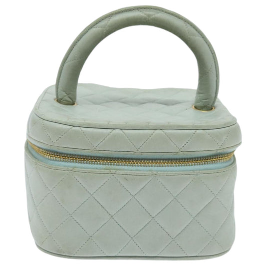Chanel Vanity, Blue, Leather, clutch
