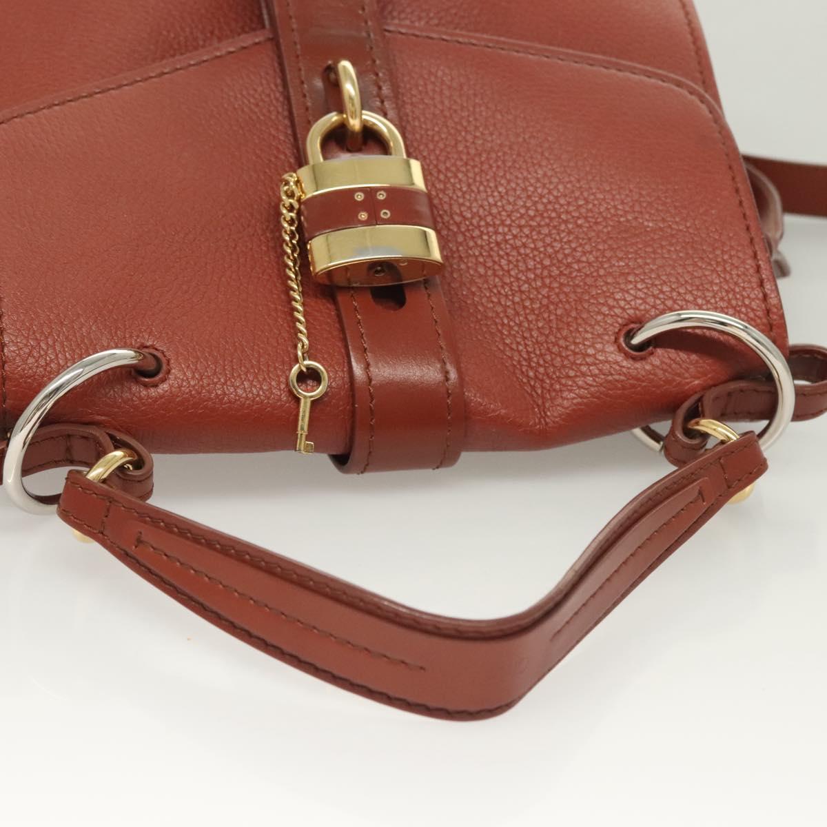 Chloé Aby, Brown, Leather, handbag