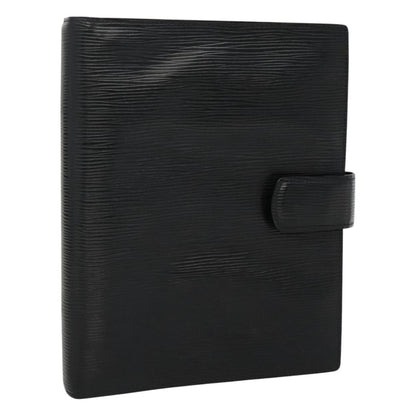 Louis Vuitton Agenda cover, Black, Leather, wallet