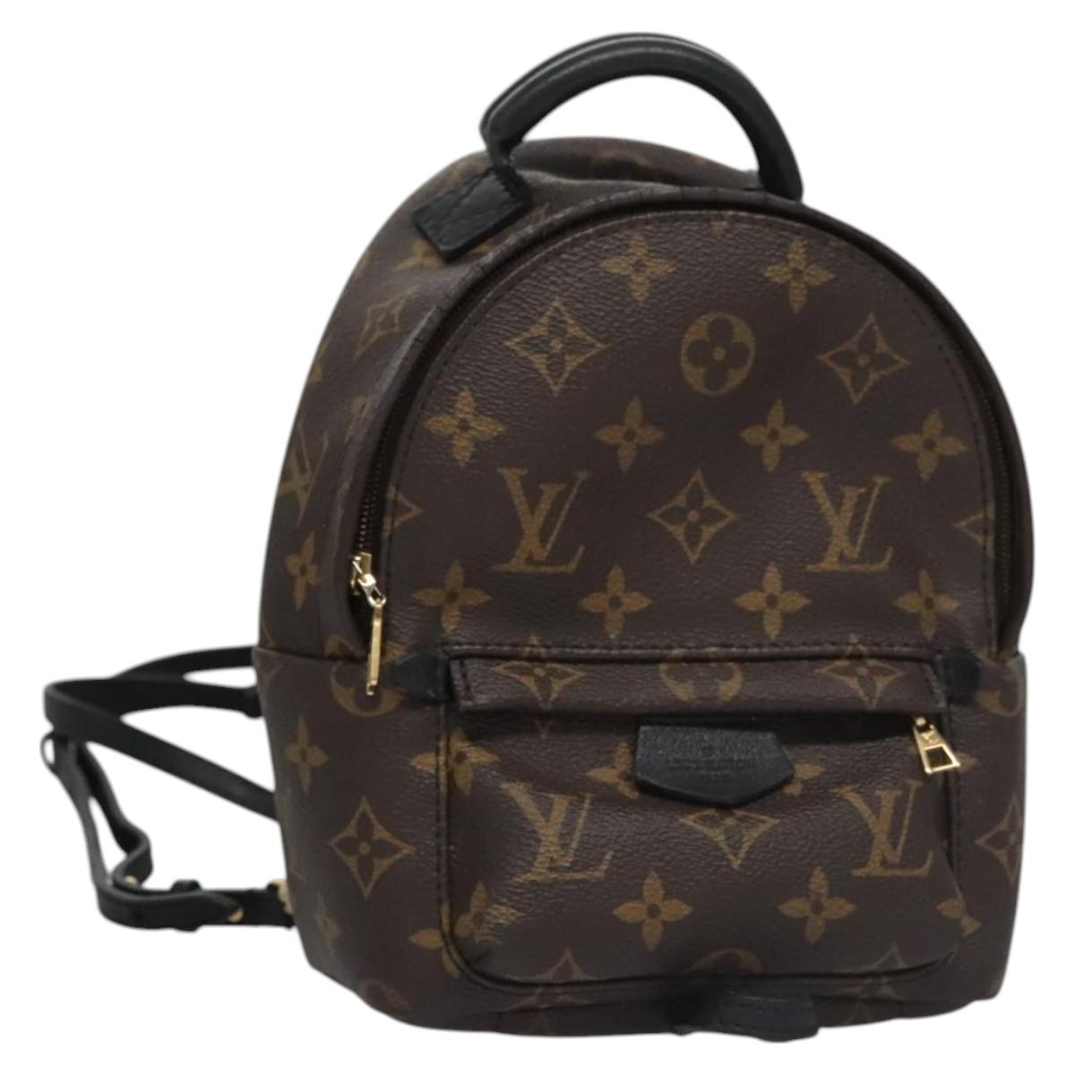 Louis Vuitton Palm Springs mini, Brown, Canvas, backpack