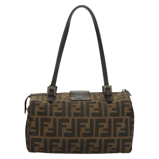 Fendi Vintage Bento Box Bag Zucca Canvas, BROWN, CANVAS, Handbag