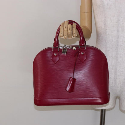 Louis Vuitton Alma, Pink, Leather, handbag