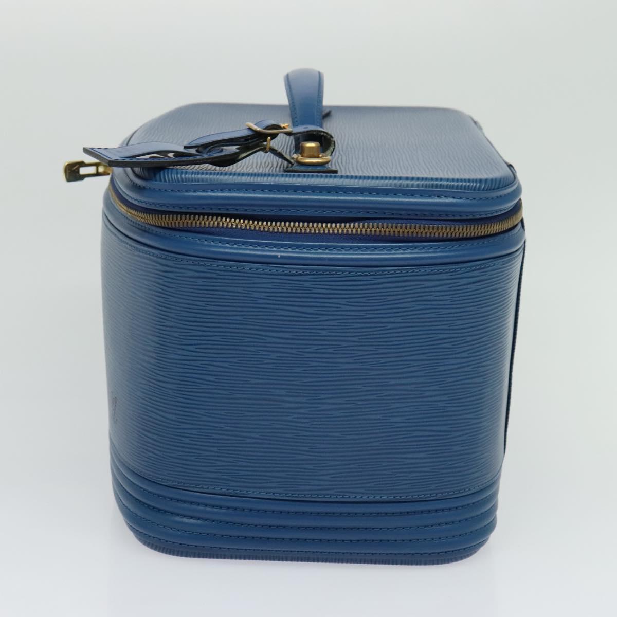 Louis Vuitton Nice, Blue, Leather, handbag