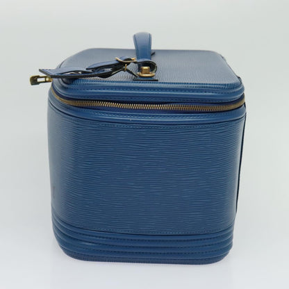 Louis Vuitton Nice, Blue, Leather, handbag