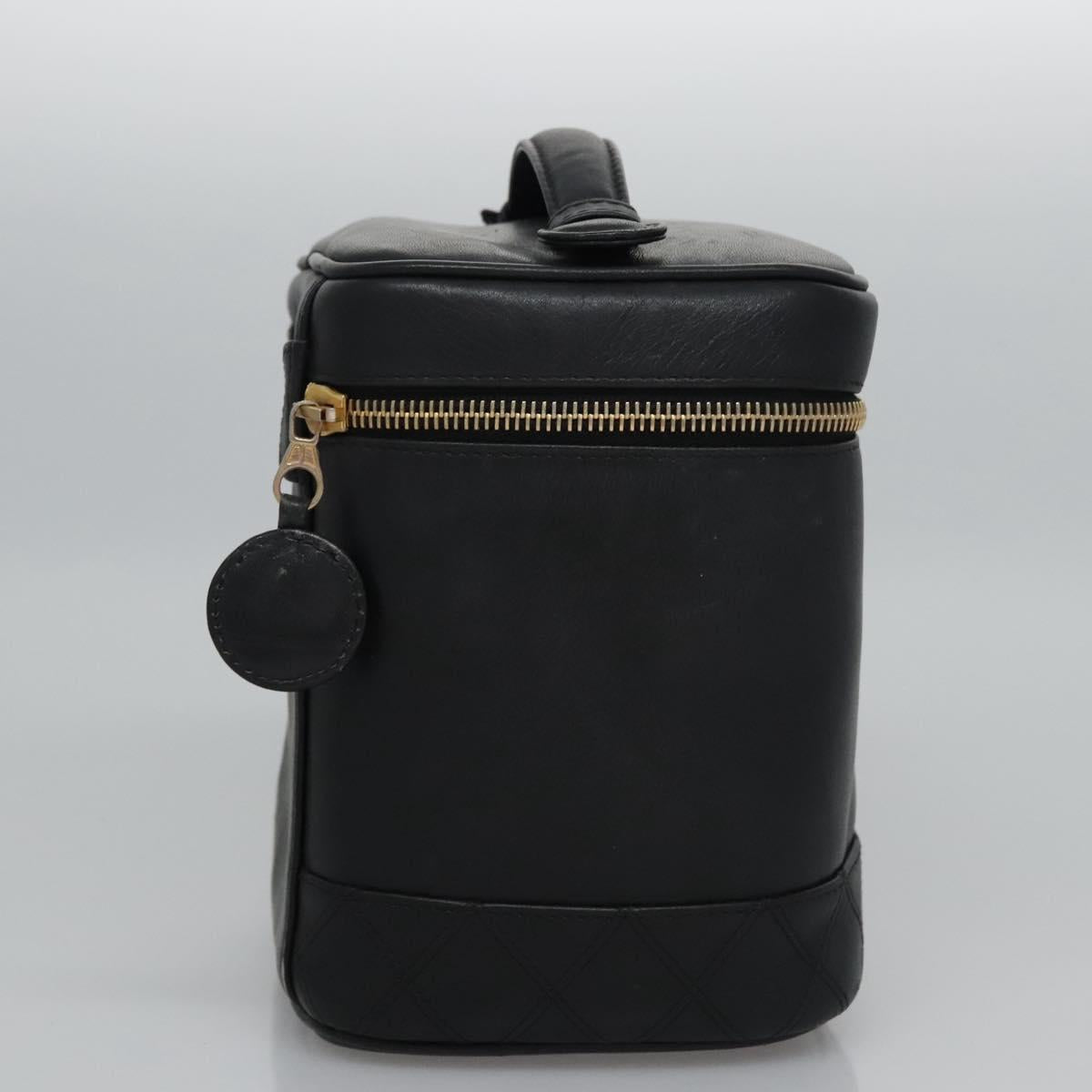 Chanel Vanity, Black, Leather, clutch