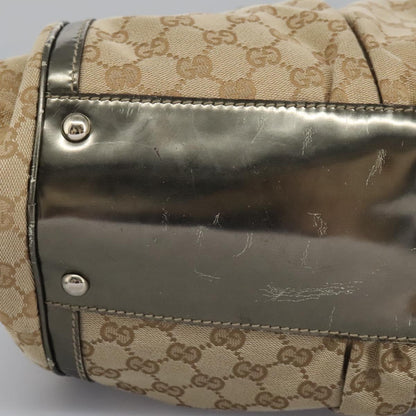 Gucci Bamboo, Beige, Canvas, handbag