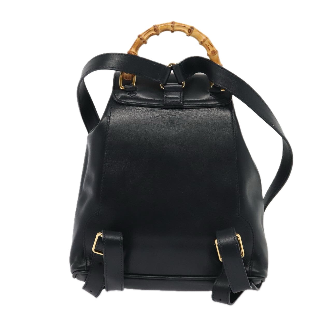 Gucci Bamboo, Navy, Leather, backpack