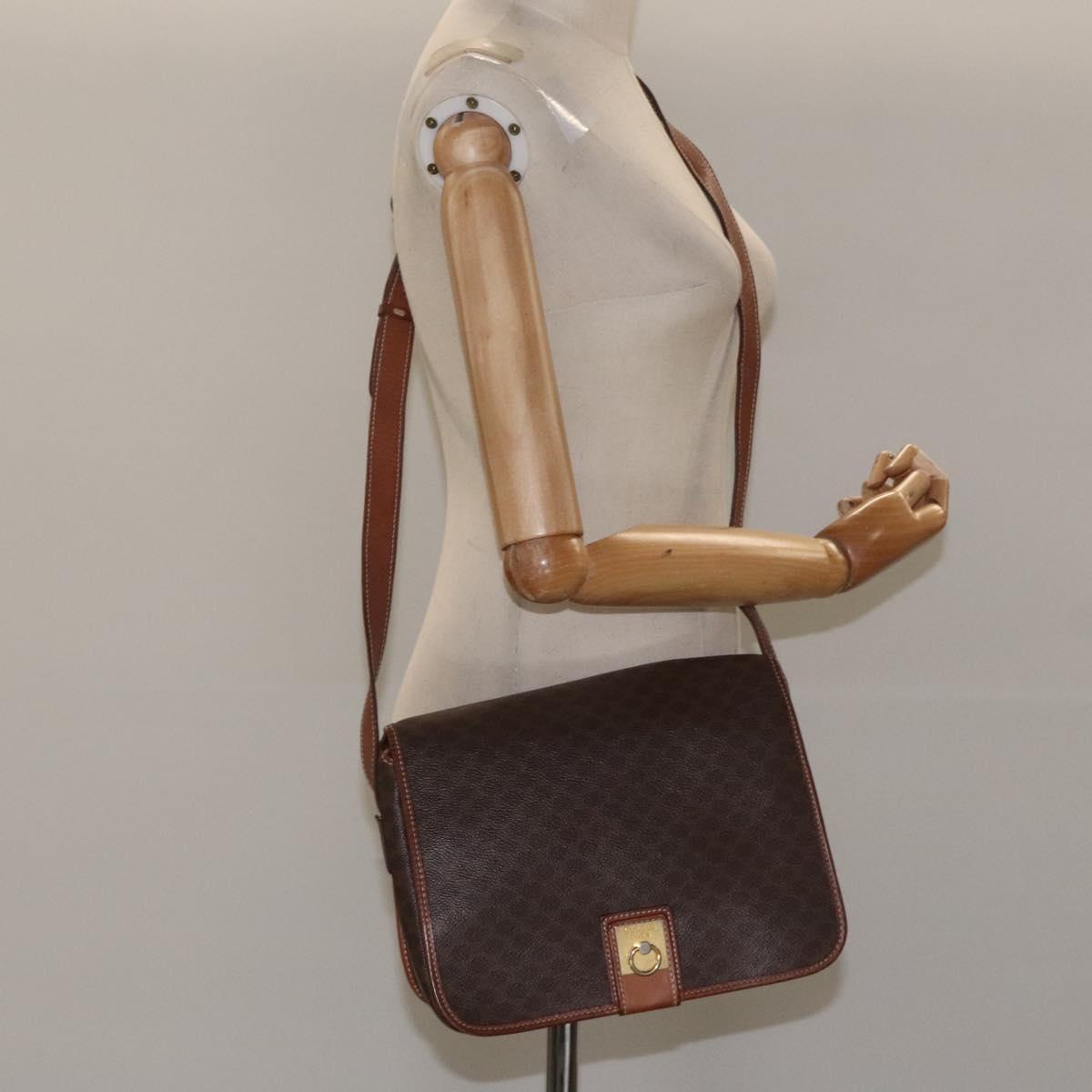 Céline Macadam, Brown, Canvas, shoulder