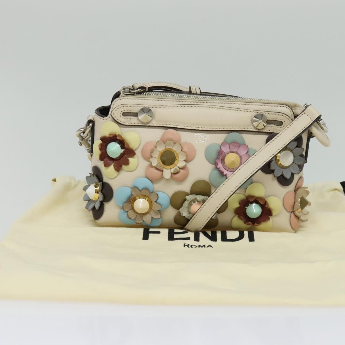 Fendi By The Way, Beige, Leather, handbag