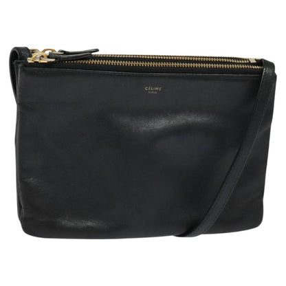 Céline Trio, Black, Leather, shoulder