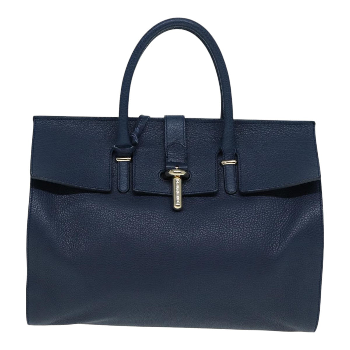 Balenciaga Tube, Navy, Leather, handbag