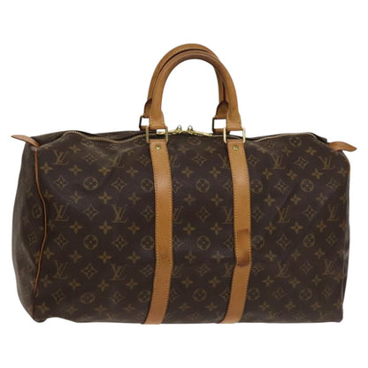 Louis Vuitton Keepall 45, Brown, Canvas, travel