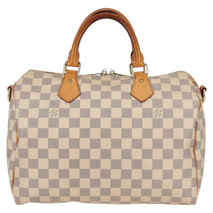 Louis Vuitton Speedy 30, White, Canvas, handbag