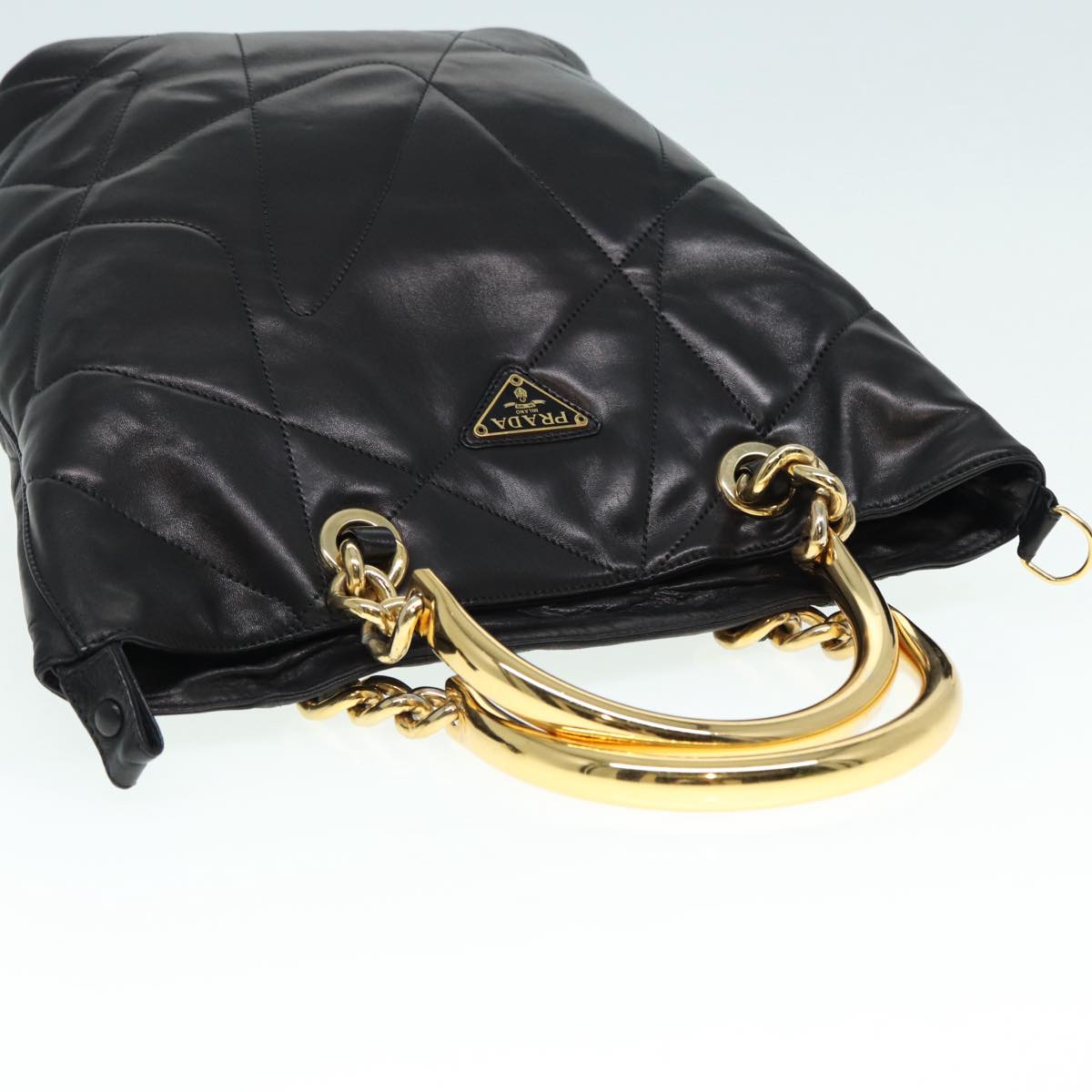 Prada, Black, Leather, handbag