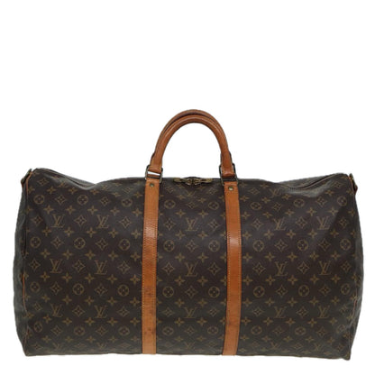 Louis Vuitton Keepall 60, Brown, Canvas, travel