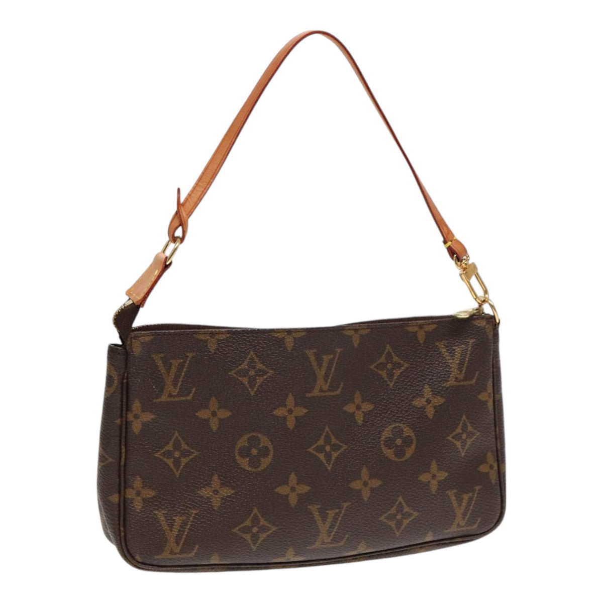 Louis Vuitton Pochette Accessoire, Brown, Canvas, clutch