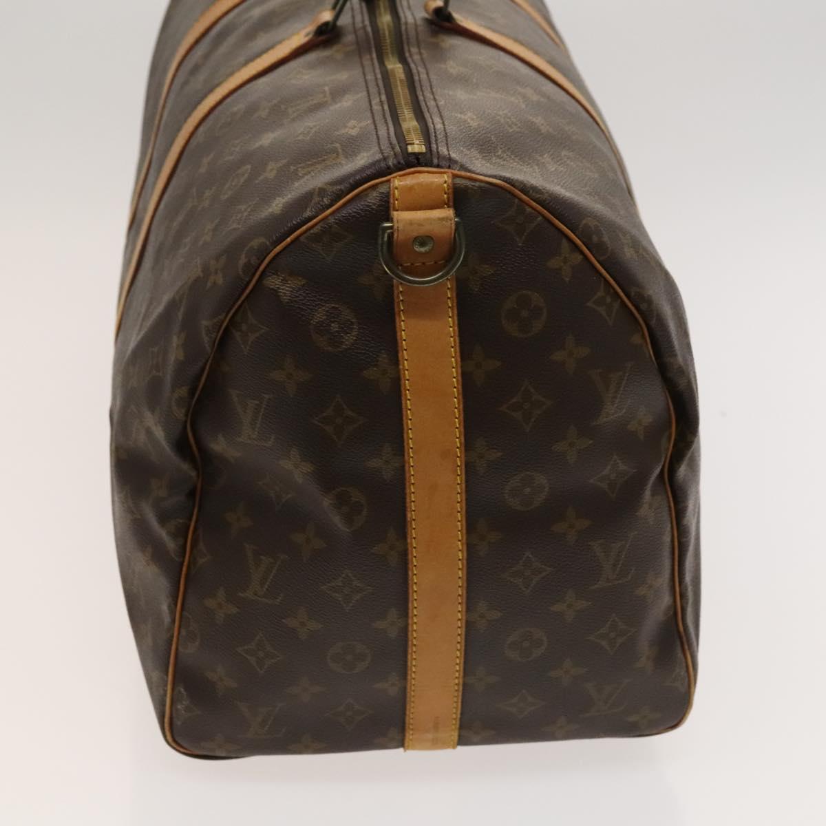 Louis Vuitton Keepall Bandoulière 55, Brown, Canvas, travel