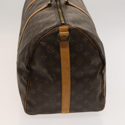 Louis Vuitton Keepall Bandoulière 55, Brown, Canvas, travel