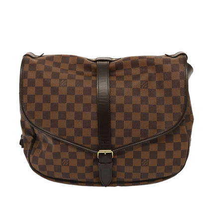 Louis Vuitton Saumur 35, Brown, Canvas, shoulder