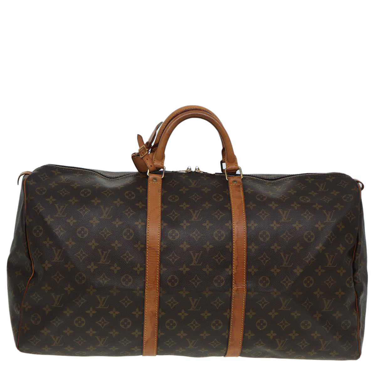 Louis Vuitton Keepall 60, Brown, Canvas, travel