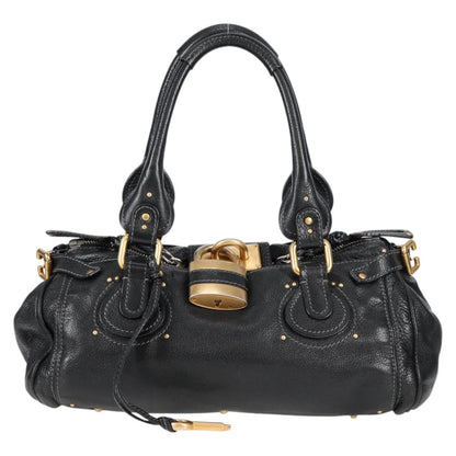 Chloé Paddington, Black, Leather, handbag