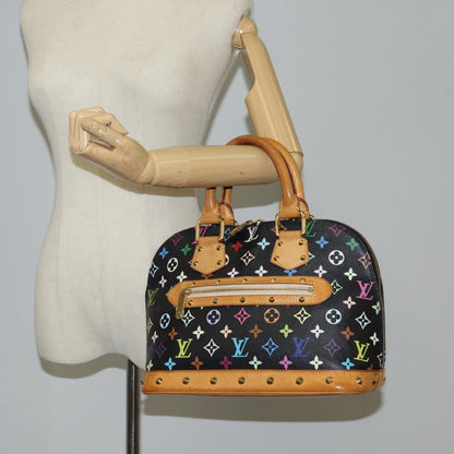 Louis Vuitton Alma, Black, Canvas, handbag