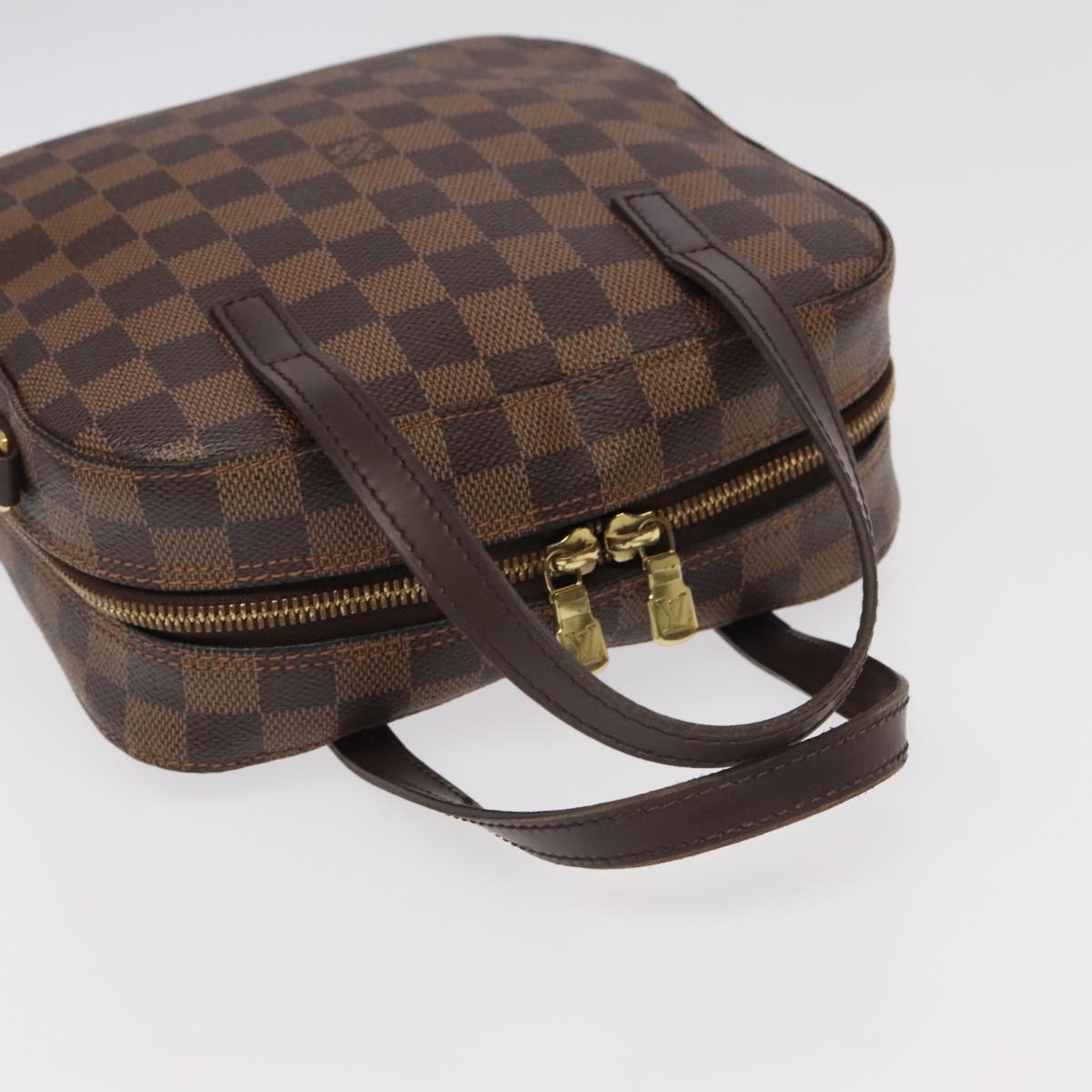 Louis Vuitton Spontini, Brown, Canvas, handbag