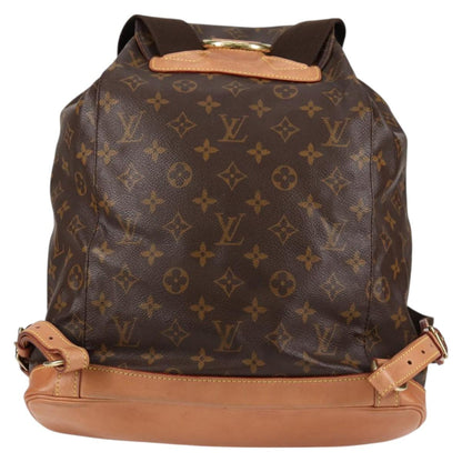 Louis Vuitton Montsouris GM, Brown, Canvas, backpack
