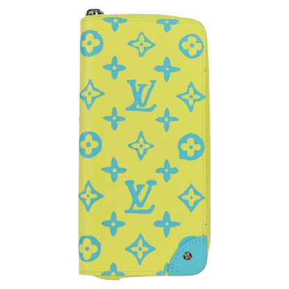 Louis Vuitton Zippy Wallet Vertical, Yellow, Canvas, wallet