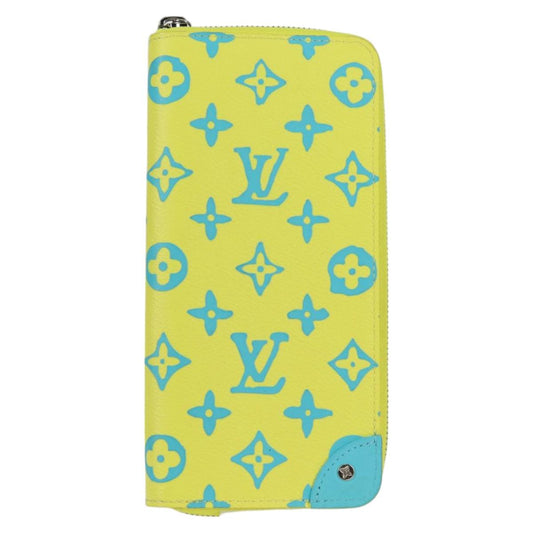 Louis Vuitton Zippy Wallet Vertical, Yellow, Canvas, wallet