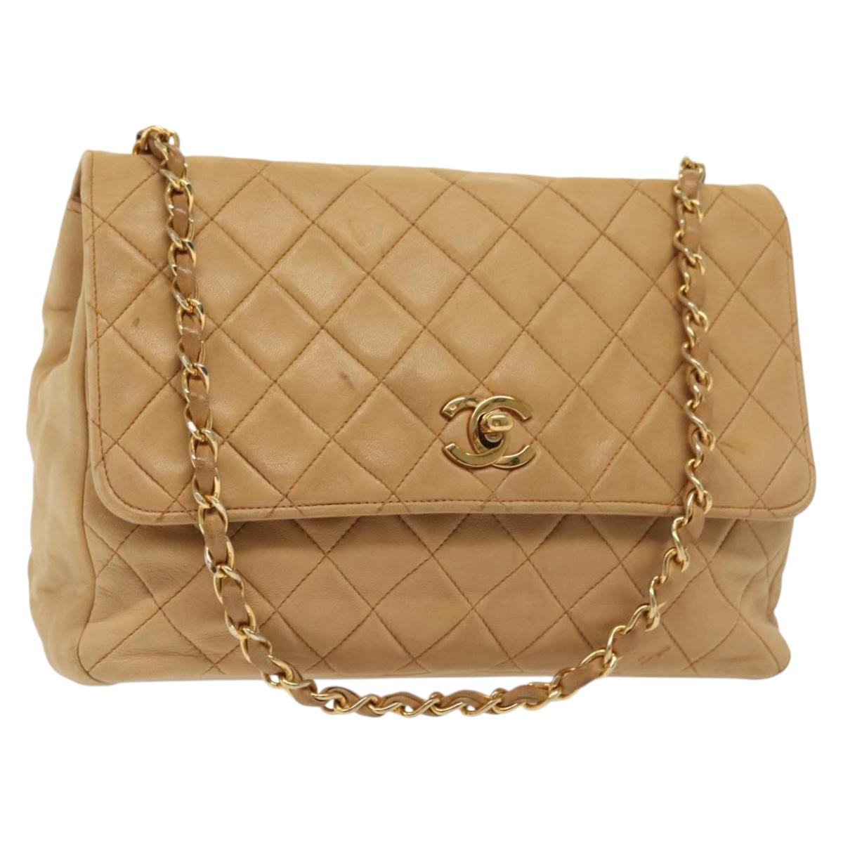 Chanel Matelassé, Brown, Leather, shoulder