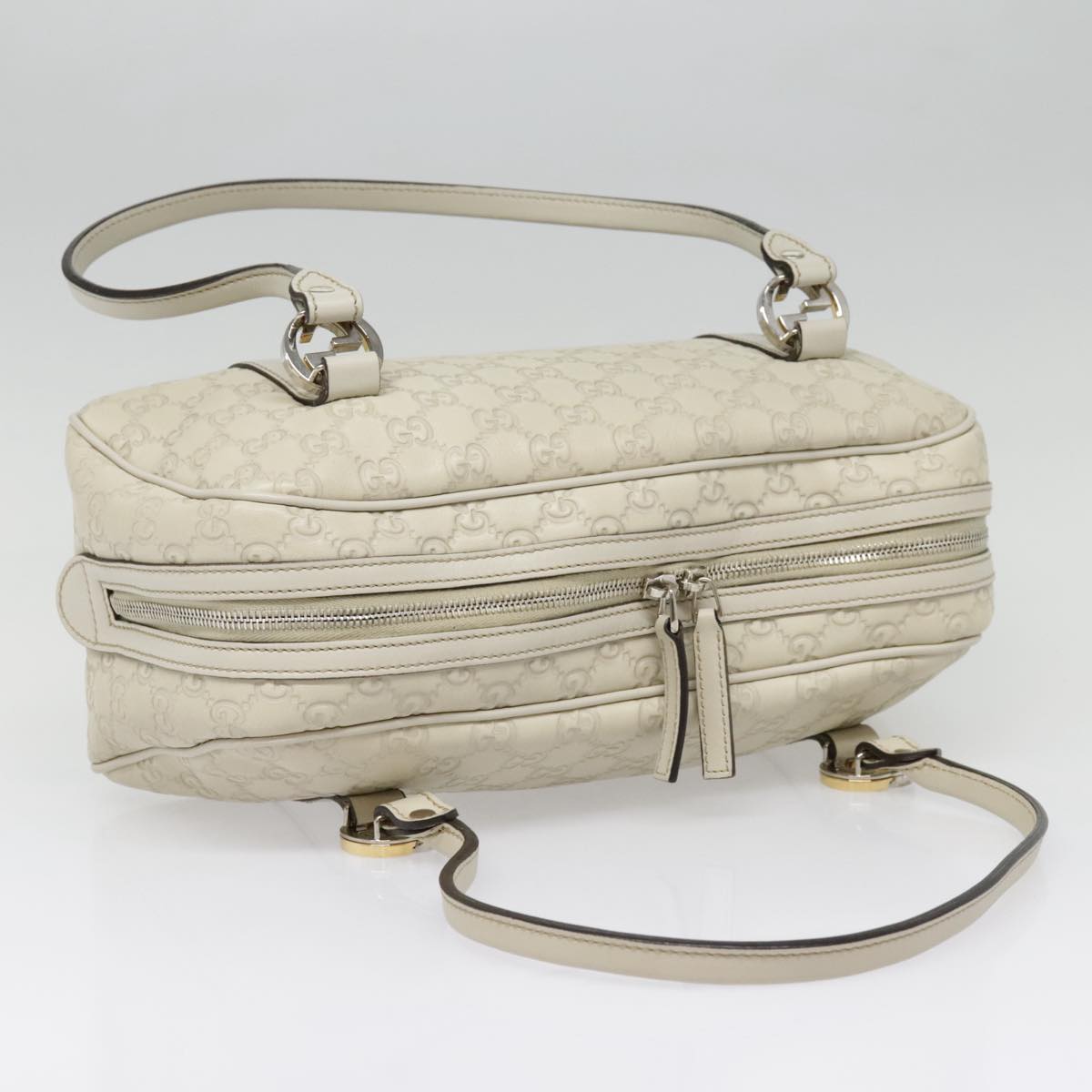 Gucci Vintage, White, Leather, handbag