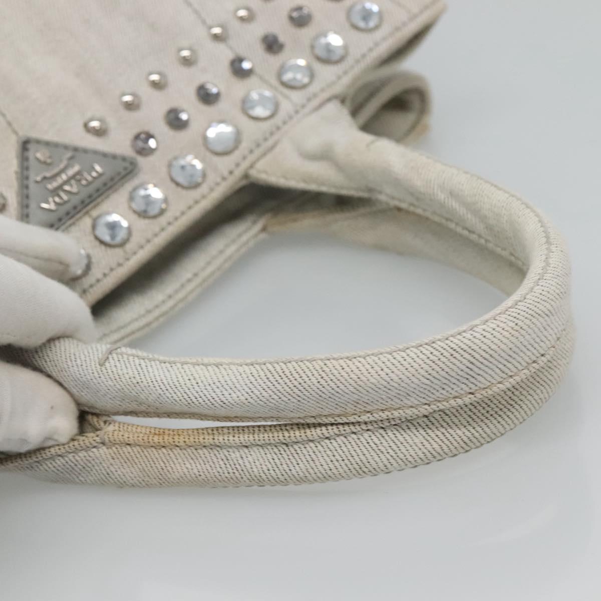 Prada Canapa, Grey, Denim - Jeans, handbag