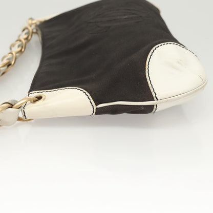 Chanel, Black, Canvas, shoulder