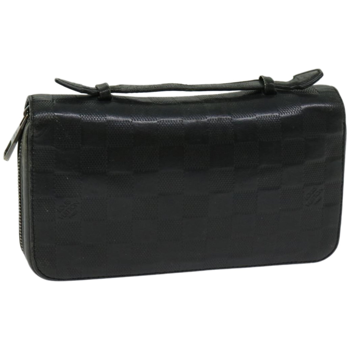 Louis Vuitton Zippy XL, Black, Leather, wallet