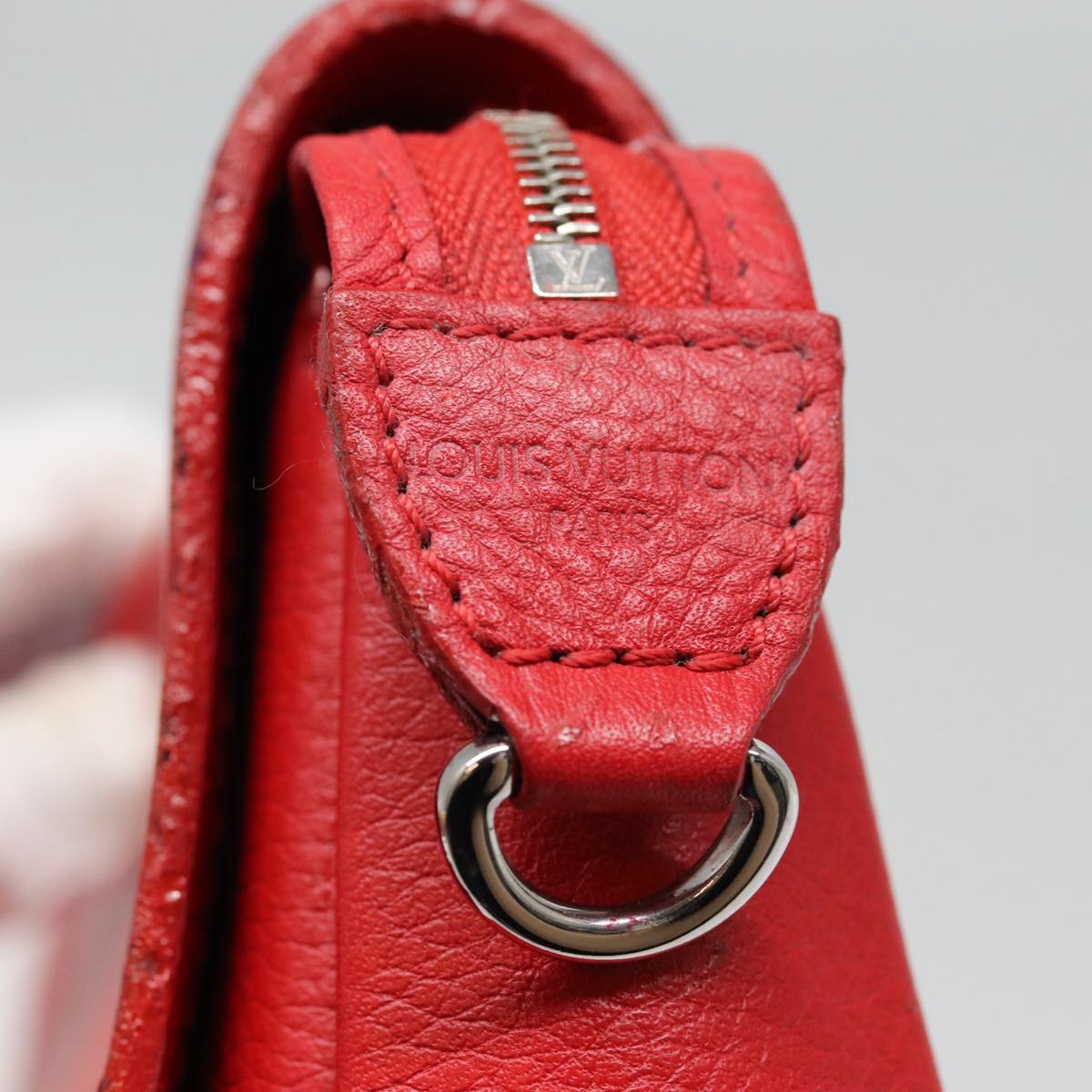 Louis Vuitton Parnassea, Red, Leather, clutch