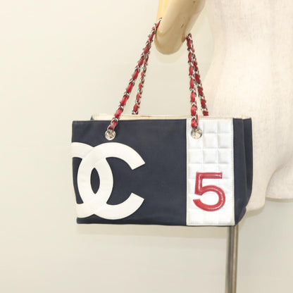 Chanel Numero 5, Navy, Canvas, tote