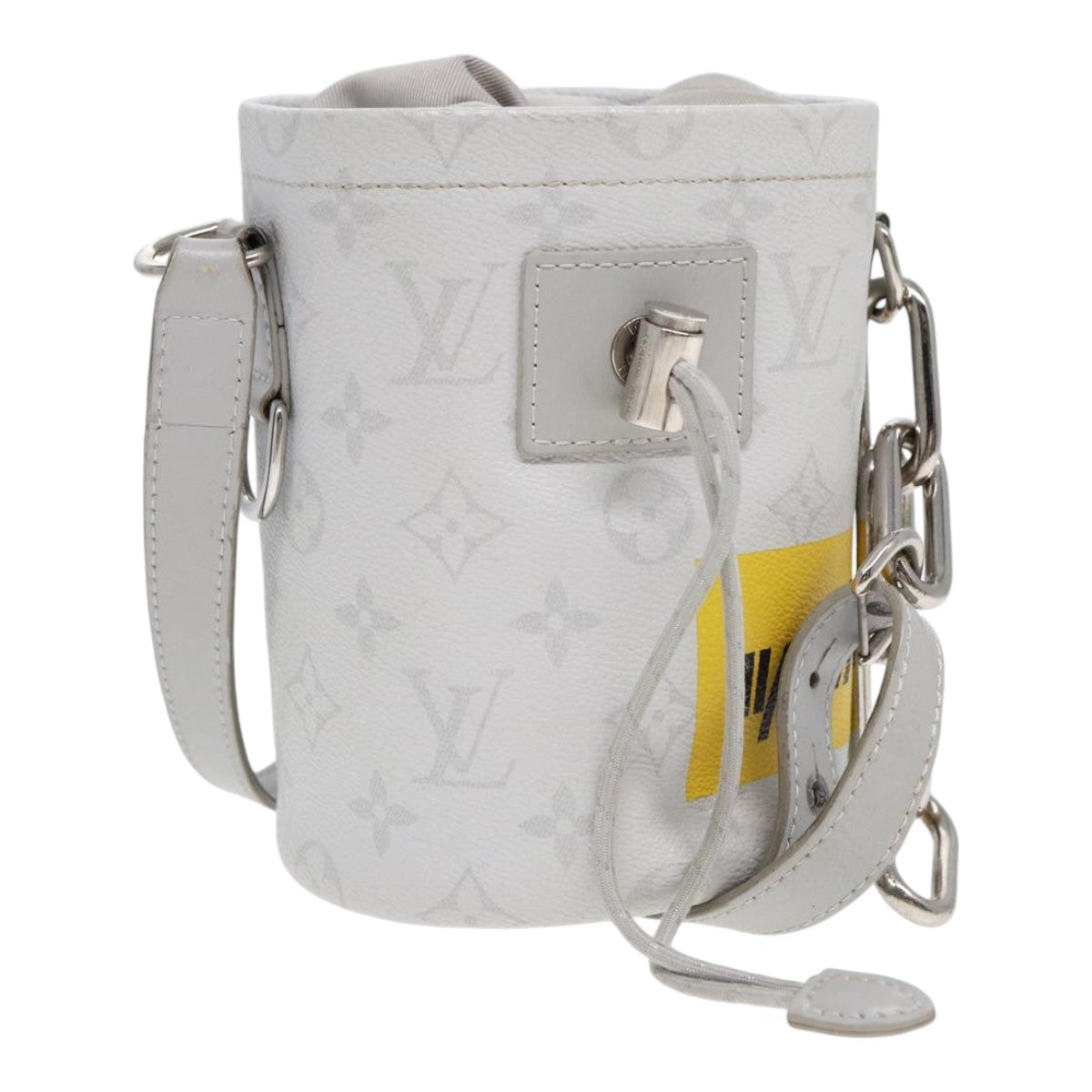 Louis Vuitton Chalk Nano, White, Leather, shoulder