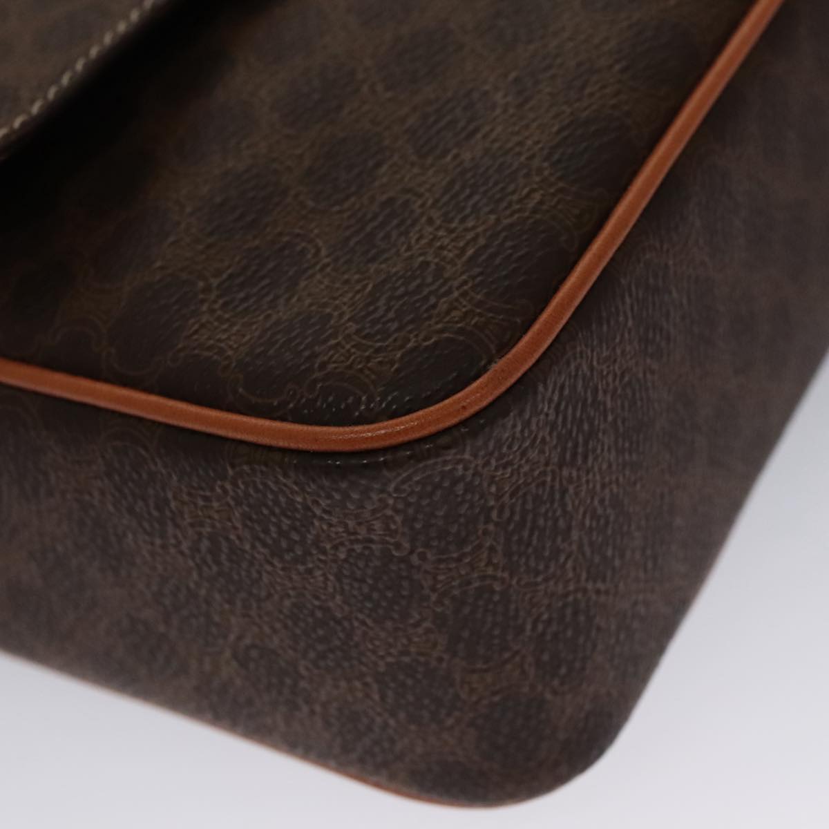 Céline Triomphe, Brown, Canvas, shoulder