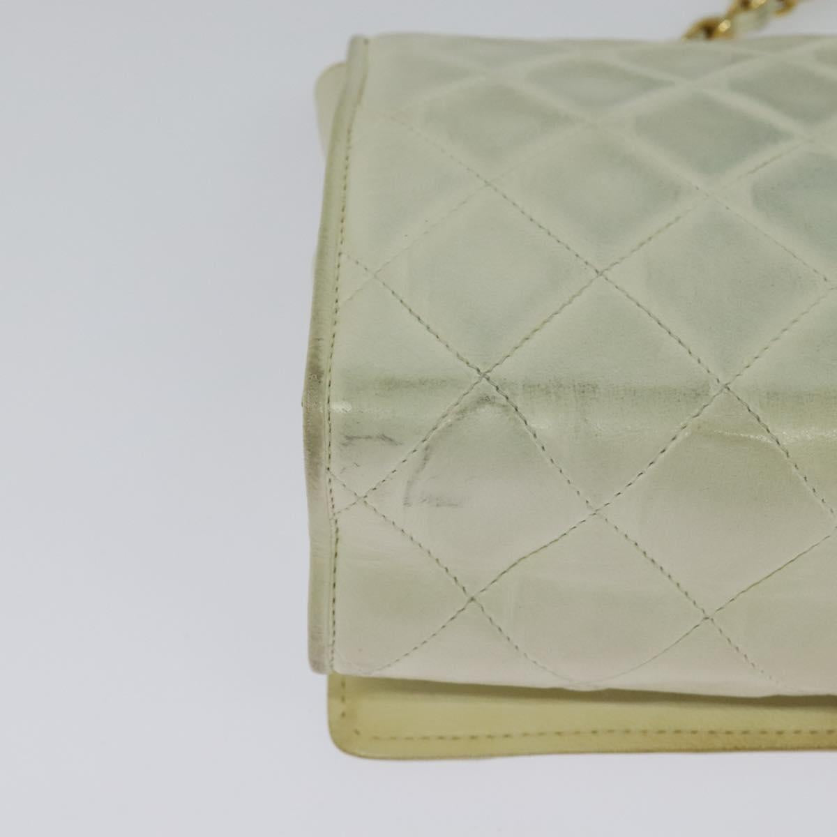 Chanel Camera, White, Leather, clutch