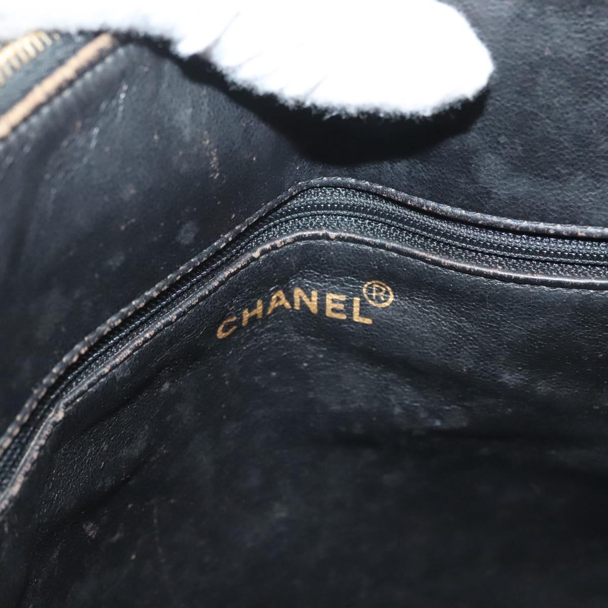 Chanel Coco Mark, Black, Leather, tote