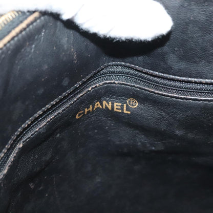 Chanel Coco Mark, Black, Leather, tote