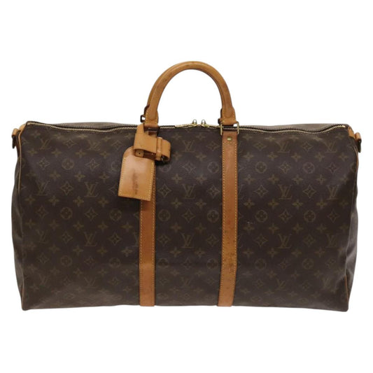 Louis Vuitton Keepall Bandouliere 55, Brown, Canvas, travel