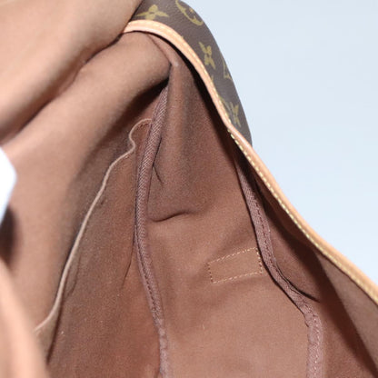 Louis Vuitton Saumur 43, Brown, Canvas, shoulder