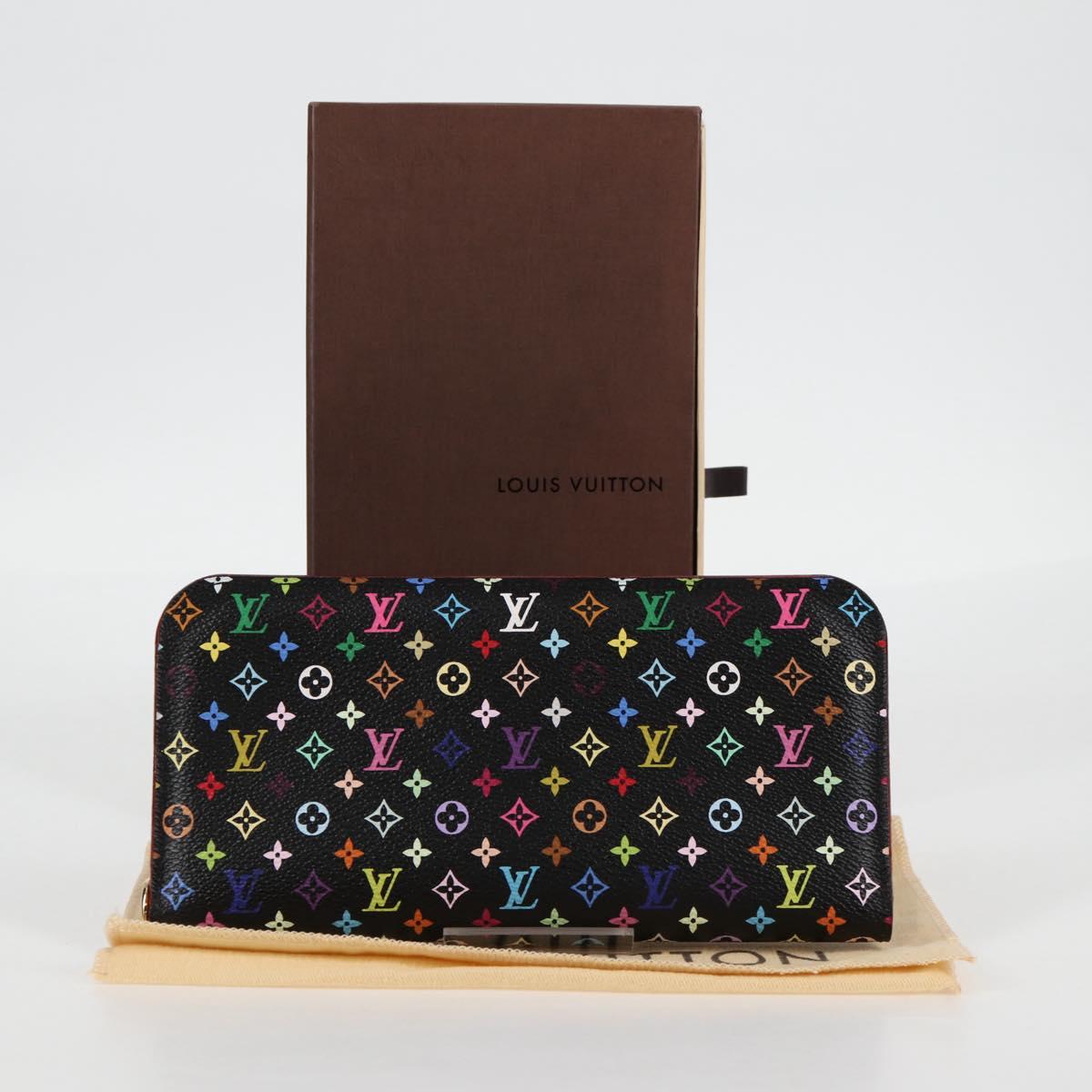 Louis Vuitton Insolite, Black, Canvas, wallet