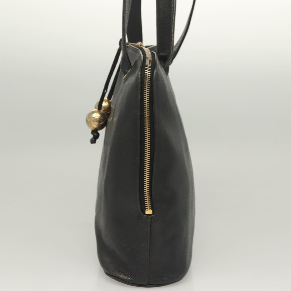 Chanel Coco Mark, Black, Leather, tote