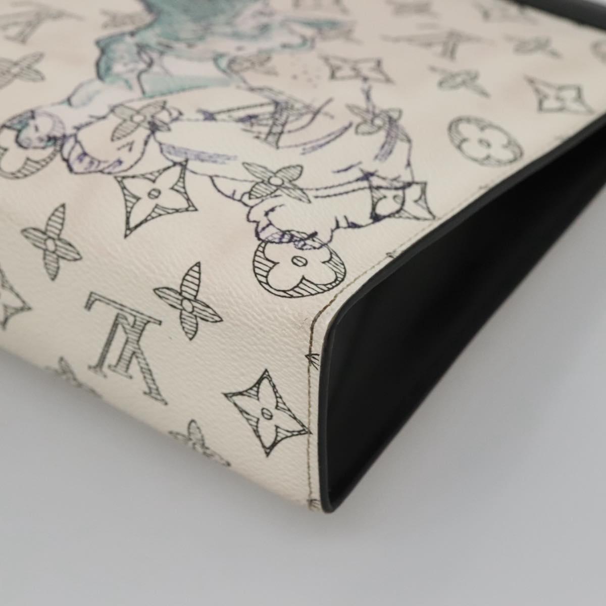 Louis Vuitton Savane, White, Canvas, clutch